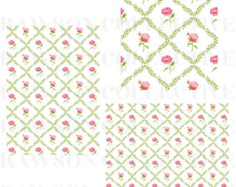 Imágenes prediseñadas florales en acuarela, imágenes prediseñadas de enrejado de peonías rosas pintadas a mano, ilustraciones para diseñadores de papelería, fondo transparente