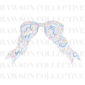 Watercolor Floral Bow PNG Clipart