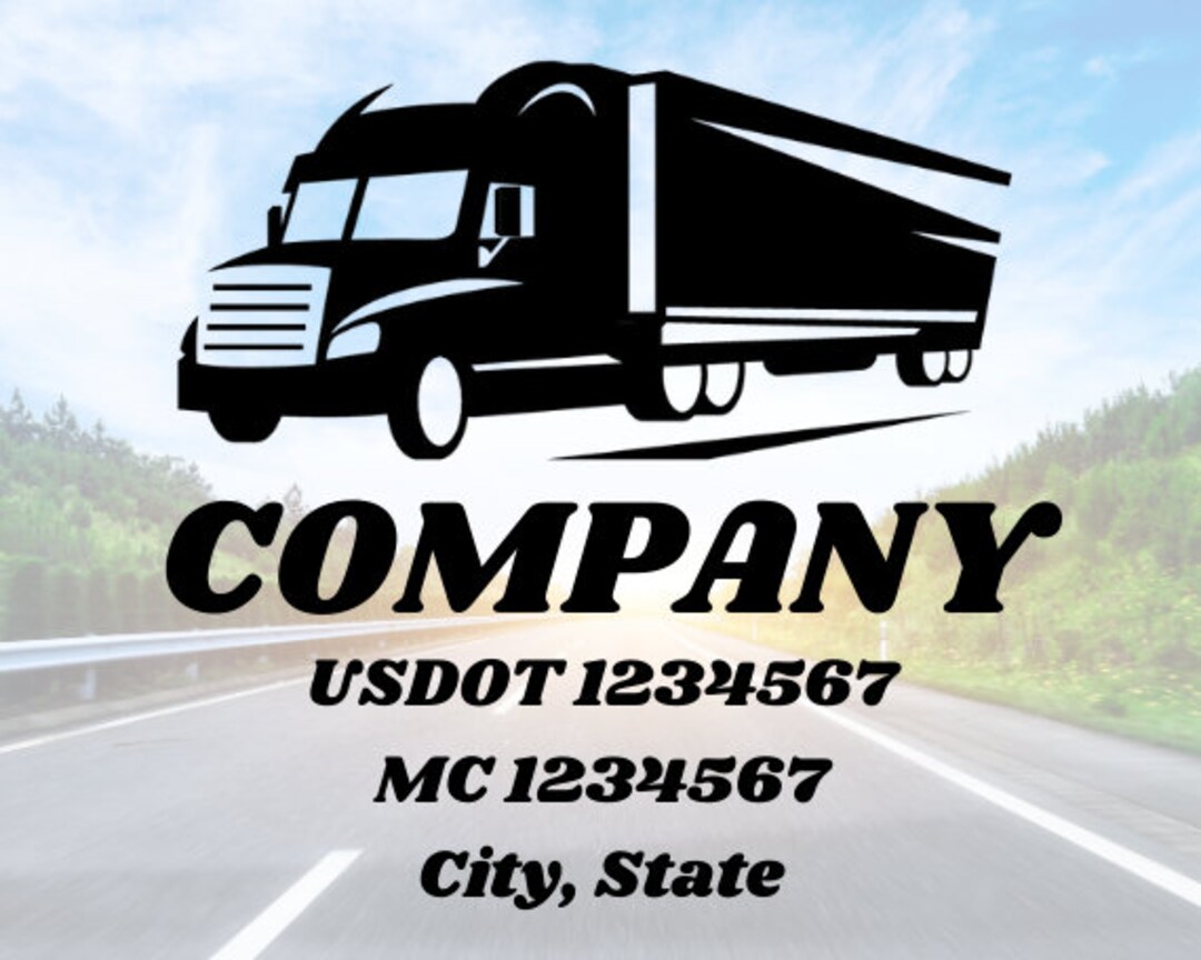 2 Custom Vinyl Decals for Truck Door , Fleet Decals, Trucking Stickers
