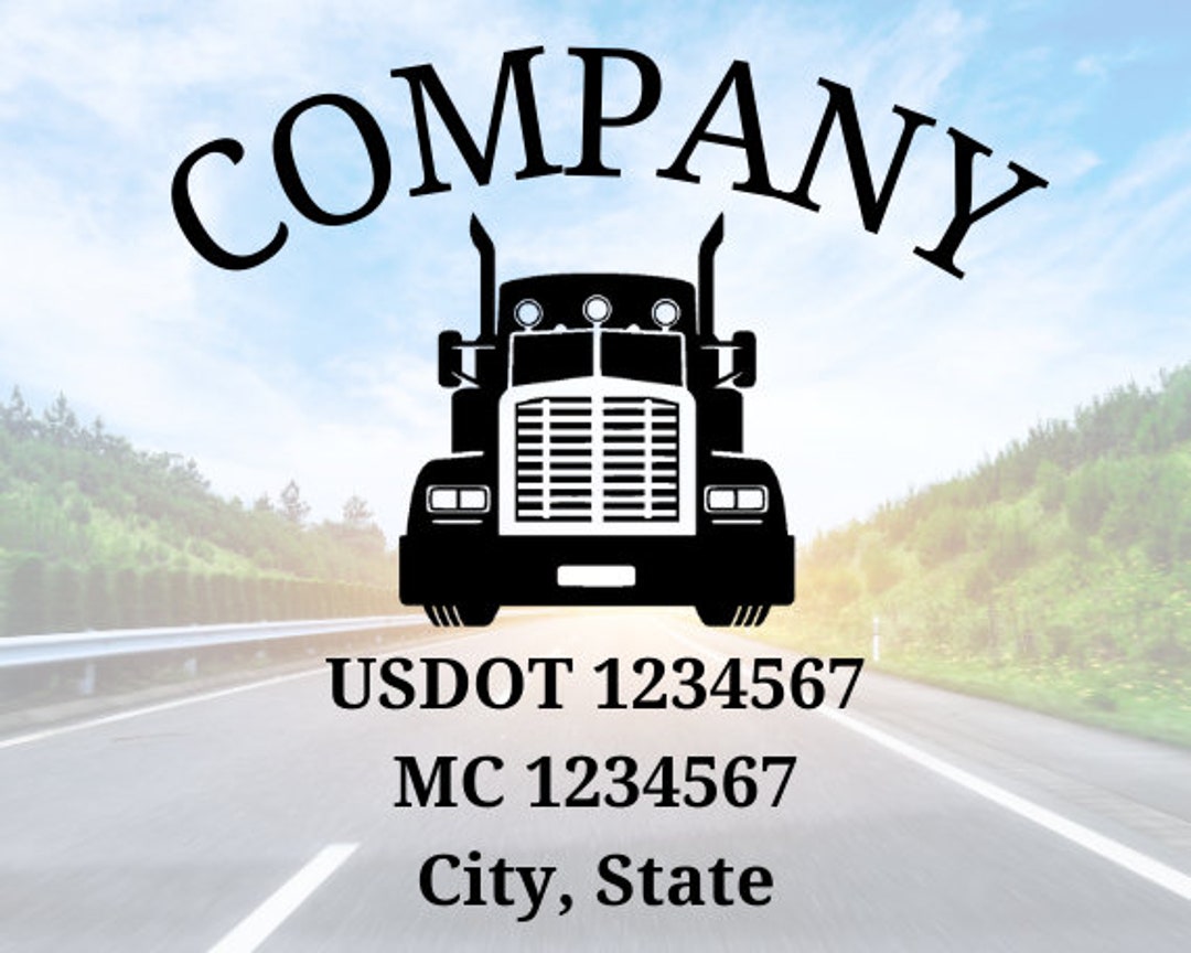 2 Custom Vinyl Decals for Semi Truck Door , Fleet Business Decals