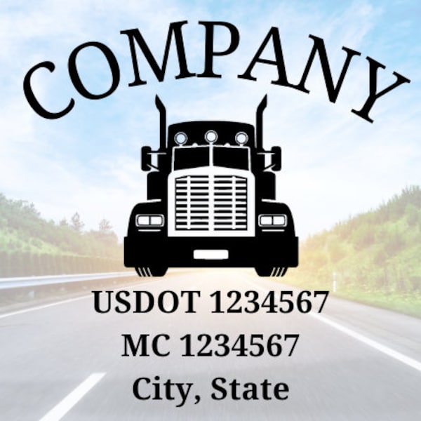 2 Custom vinyl decals for semi truck door , fleet business decals, trucking stickers, vinyl lettering for semi truck, DOT commercial sticker