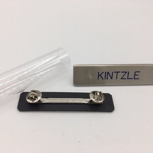 Custom Air Force Silver Name Tag, Regular Pin Posts