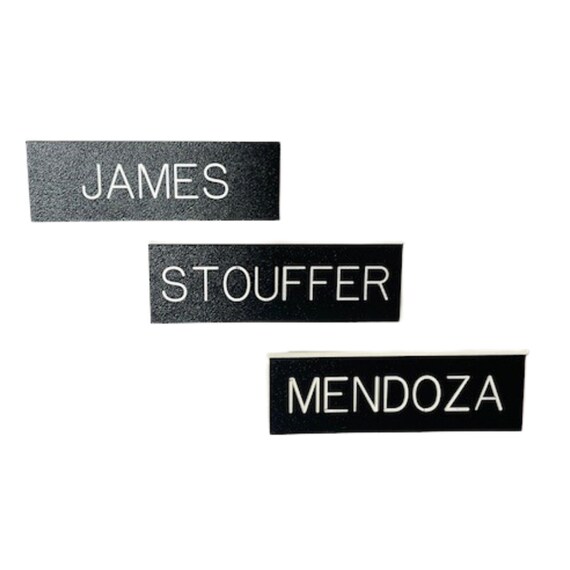 Custom U.S. Army Dress Black Name Tag, Regular Post