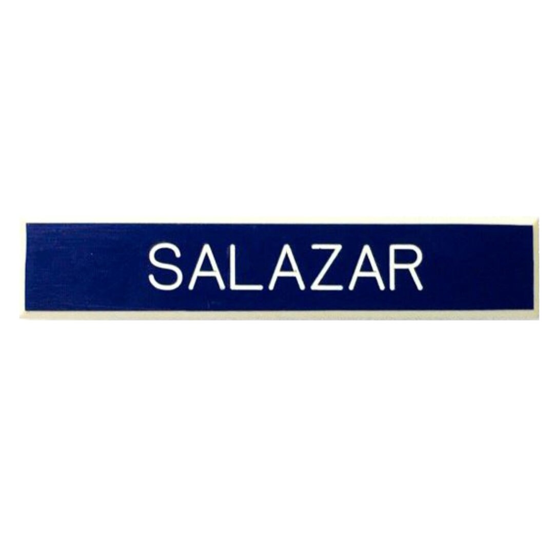 dress blue name plates Metallic Silver Name Badge