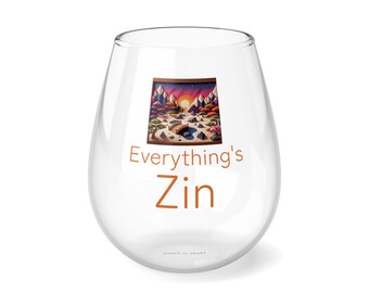 Zen stemloos wijnglas, grappig meditatiecadeau
