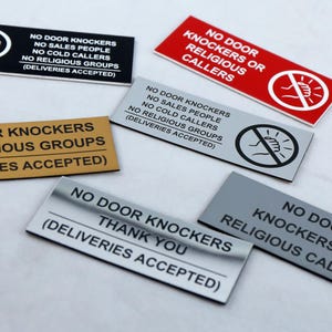 No Soliciting Sign For House Door Knockers Do Not Disturb Sign Or Decal 6 SIZES I350 Funny No Self-Adhesive Door Mounted Modern Home Décor Plaques & Signs - Foto 2