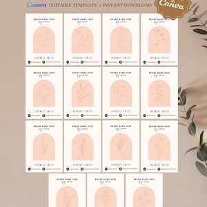 15 Designs Earring Card Template | Editable CANVA | Jewelry Display Card | Printable Earring Cards | Customizable Earring Display Cards