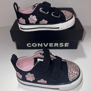 Converse Chuck Taylor All Star con estampado floral personalizado para niños pequeños