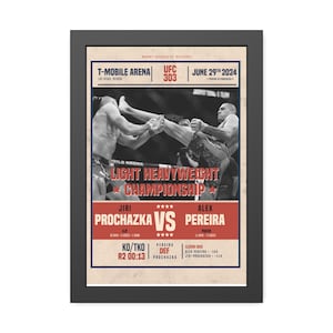 Pôster de luta, pôster, Jiri, Alex Pereira, pôster do UFC, pôster de MMA, decoração de parede, presente para ele, Arte