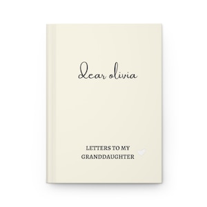 Cartas a mi nieta Diario de tapa dura mate de la abuela Cuaderno de escritura forrado Diario para niñas