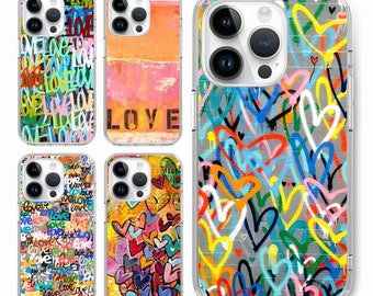 Love graffiti sweet heart Phone case for iPhone 18 17 16 15 14 pro, for S25 S24 S23 S22 ultra A73 A15, for Google Pixel 10 9 8