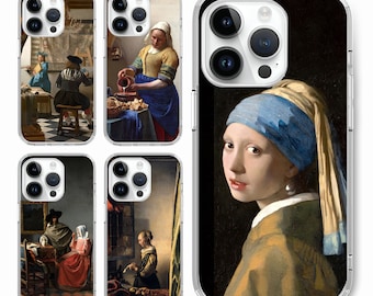 Johannes Vermeer girl pearl earring painting Phone case for iPhone 18 17 16 15 14, for S25 S24 S23 S22 ultra A73 A56 A36, for Pixel 10 9 8