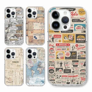 Capa de celular vintage com propaganda para iPhone 16, 15, 14, 13, 12 Pro, S25, S24, S23, S22 Ultra, A73, A55, A35, A15, Google Pixel 9, 8, 7