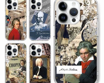 Classical music Mozart Beethoven Chopin Phone case for iPhone 18 17 16 15 14 pro, for S25 S24 S23 S22 ultra A73 A56 A36, for Pixel 10 9 8