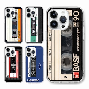 Kassette Vintage Handytasche für Iphone 16 15 14 13 12 pro, für S25 S24 S23 S22 ultra A73 A55 A35 A15, für Google Pixel 9 8 7