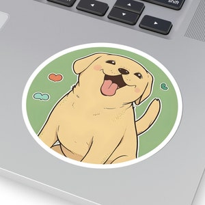 Labrador Dog Sticker, Doggo Labrador Dog Sticker, Labrador Cartoon Sticker, Labrador Vinyl Decal, Gift for Pet Lover