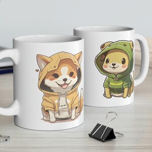 Cute Dressed Up Dogs Lover Gift Mug, Doggo Dogs in Costumes Mug, Dog Lovers Mug, Cartoon Dogs Mug, Doggo Ceramic Mug, Doggo Drinks
