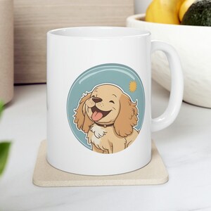 Cute Cocker Spaniel Lover Gift Mug, Doggo Cocker Spaniel Mug, Cute Cocker Spaniel Cartoon Ceramic Mug, Doggo Drinks