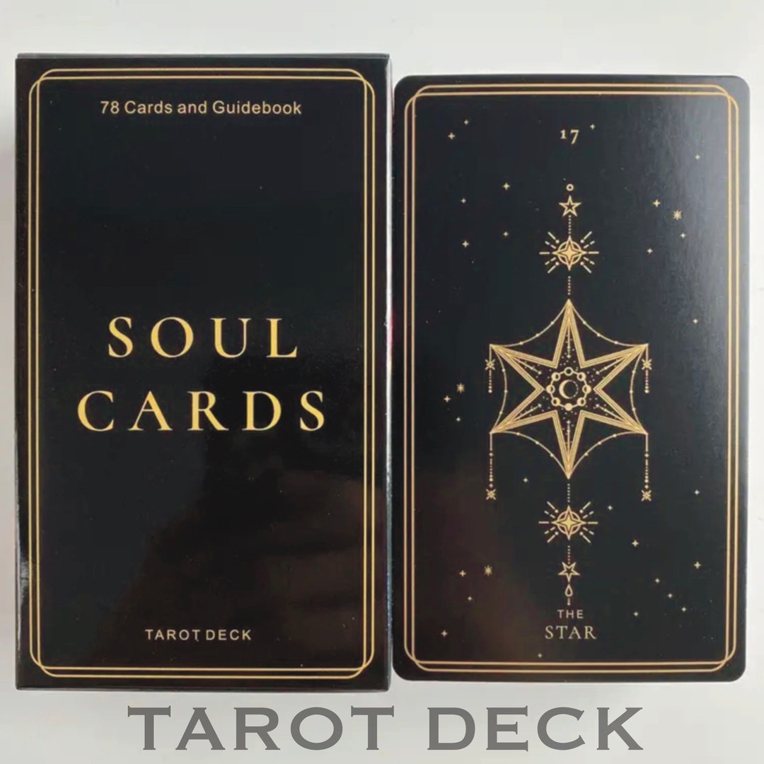 Soul Cards Tarot Deck Big Tarot Card Deck Black Tarotdeck Etsy