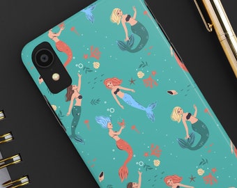 Mermaid Phone Case for iPhone 15 plus 14 max 13 pro 12 11 XS XR Phonecase Galaxy Pixel Mermaids Mystical Sea Ocean Fantasy Aqua Casing Gift