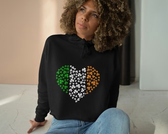 St. Patrick's Day - Irish - Crop Hoodie