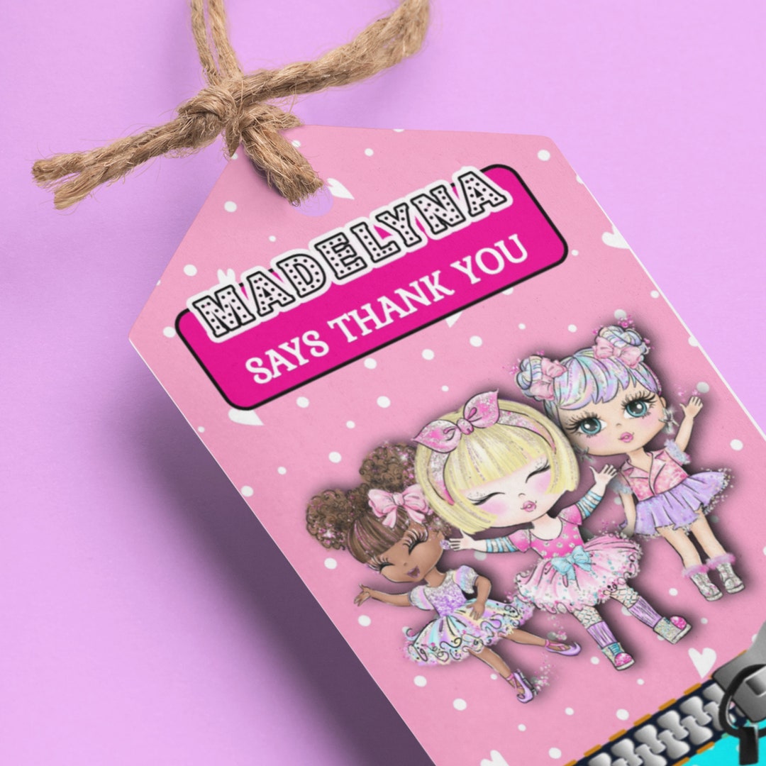 Doll Birthday Party Gift Bag Cute Dolls Birthday Favor Bags Etsy