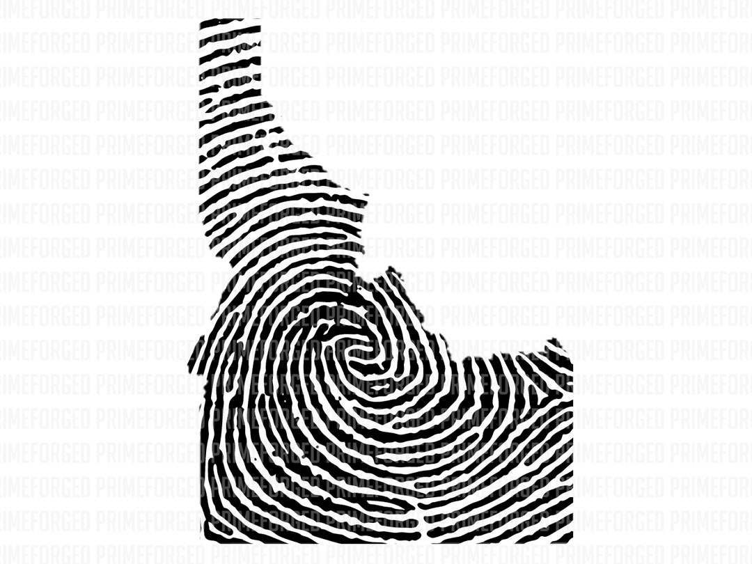 Fingerprint State Idaho Etsy