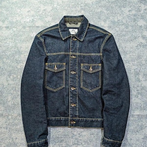 vintage indigo selvedge denim jacket made in france