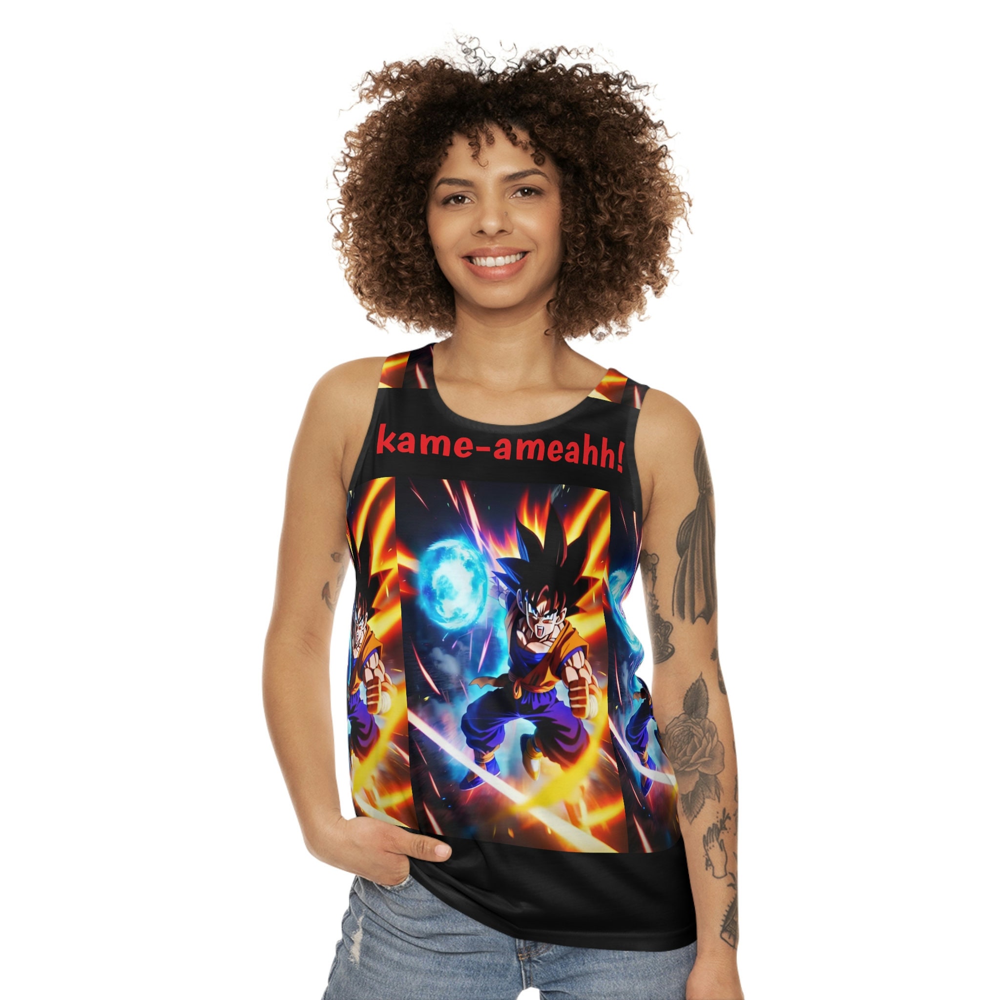 Dragon Ball Super Goku & Character Panels Crew Neck Sleeveless