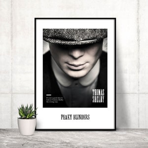 Tommy Shelby Peaky Blinders Poster, Fully Printed Peaky Blinders Poster, Retro Posters, Minimalist Wall Decor, Cillian Murphy