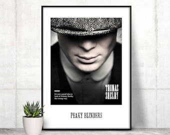 Plakat Tommy'ego Shelby'ego Peaky Blinders: Minimalistyczna sztuka ścienna w stylu retro