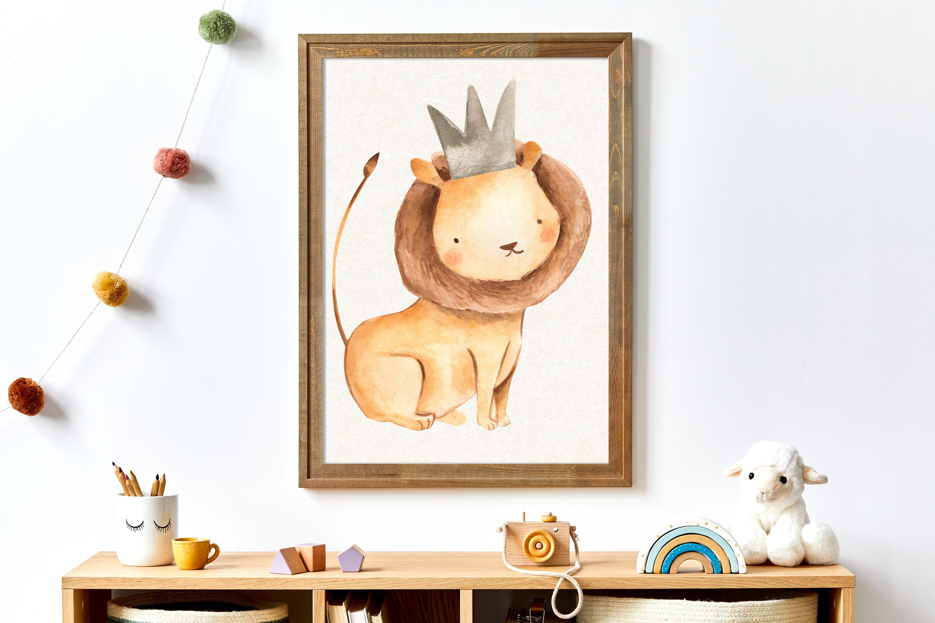 Safari Nursery Wall Decor, Set of 3 Safari Animals Prints, Nursery Room ...