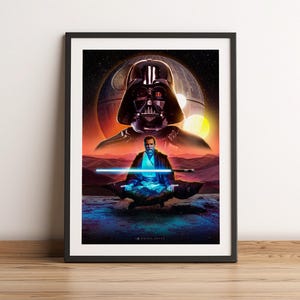 Impression d&#39;art Obi-Wan Kenobi Star Wars : décoration murale Dark Vador