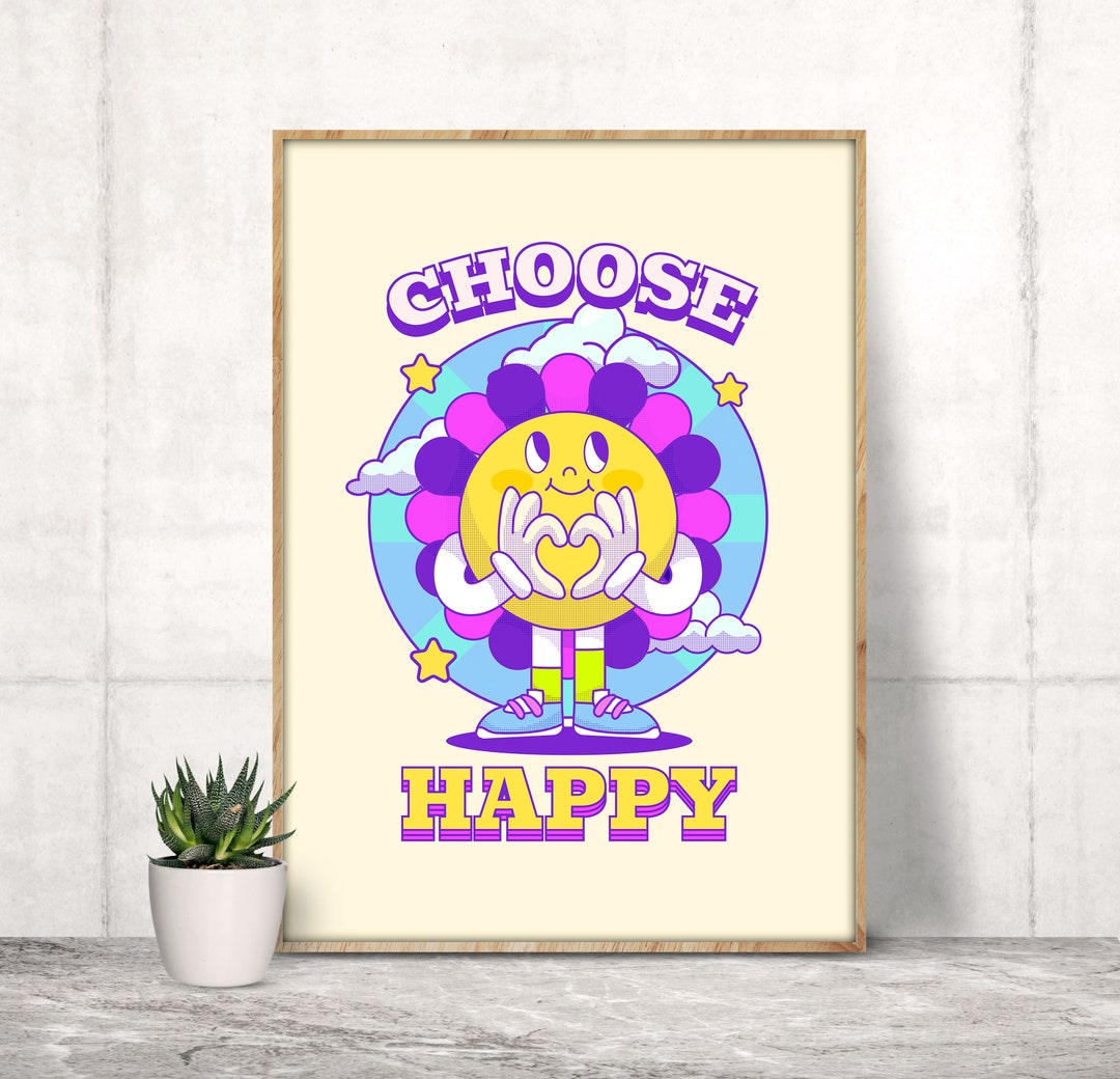 Positive Quote Wall Art, Fully Printed Retro Wall Art Home Decor ...