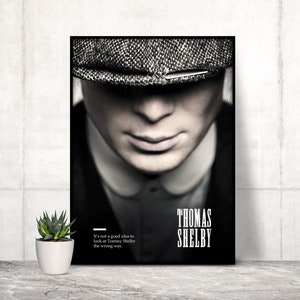 Peaky Blinders Tommy Shelby Poster, Fully Printed Peaky Blinders Poster, Retro Posters, Minimalist Wall Decor, Cillian Murphy