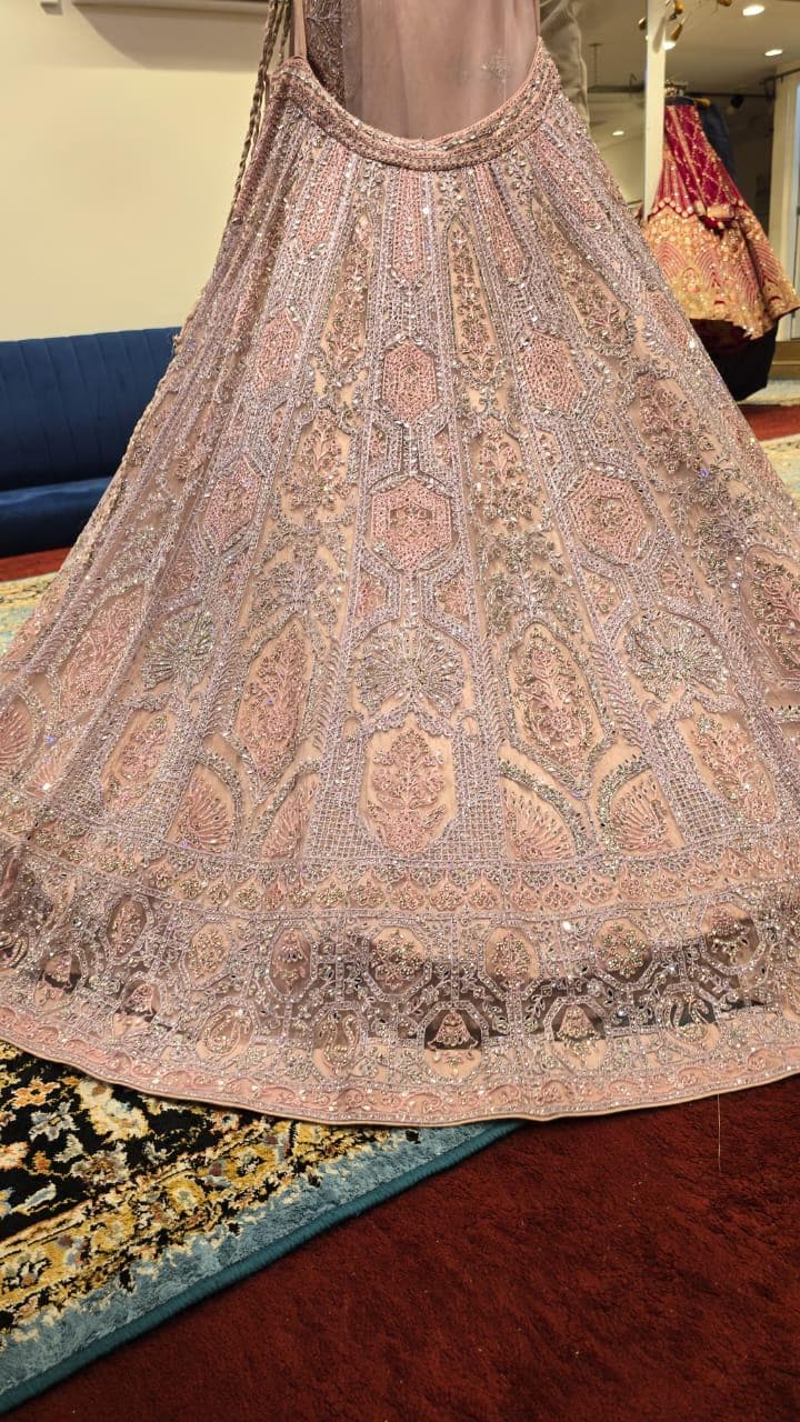 Buy Sabyasachi Inspired Wine Colour Full Handwork and Bridal