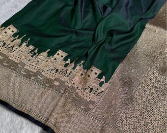 Indian Traditional Exclusive Pure Katan Silk Banaras Ghat Design Banarasi|Saree For Women USA |wedding Saree|Banarasi Saree|Anniversary