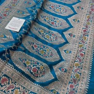 Sky Blue Light Weave Handloom Saree