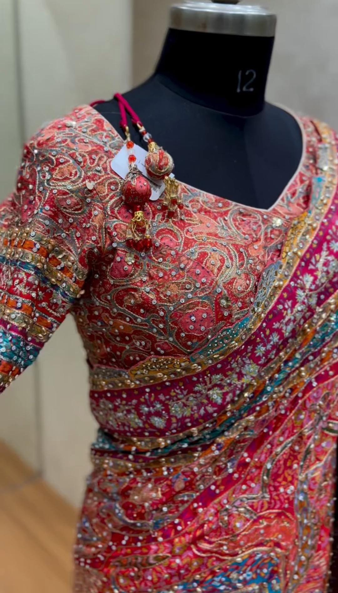 Exclusive Rajwadi Heavy Mirror Work Saree With Stitched Blouse | Hand ...