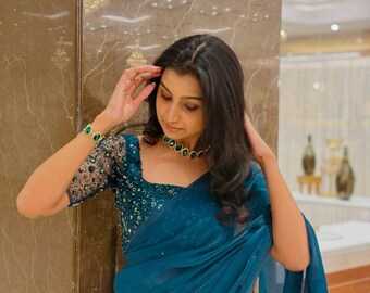 Designer Handwork Saree | Heavy Embroidery Saree | Wedding Saree | Party Wear Saree | Indian Ethnic Saree| Bridal Saree|Saree For Women USA