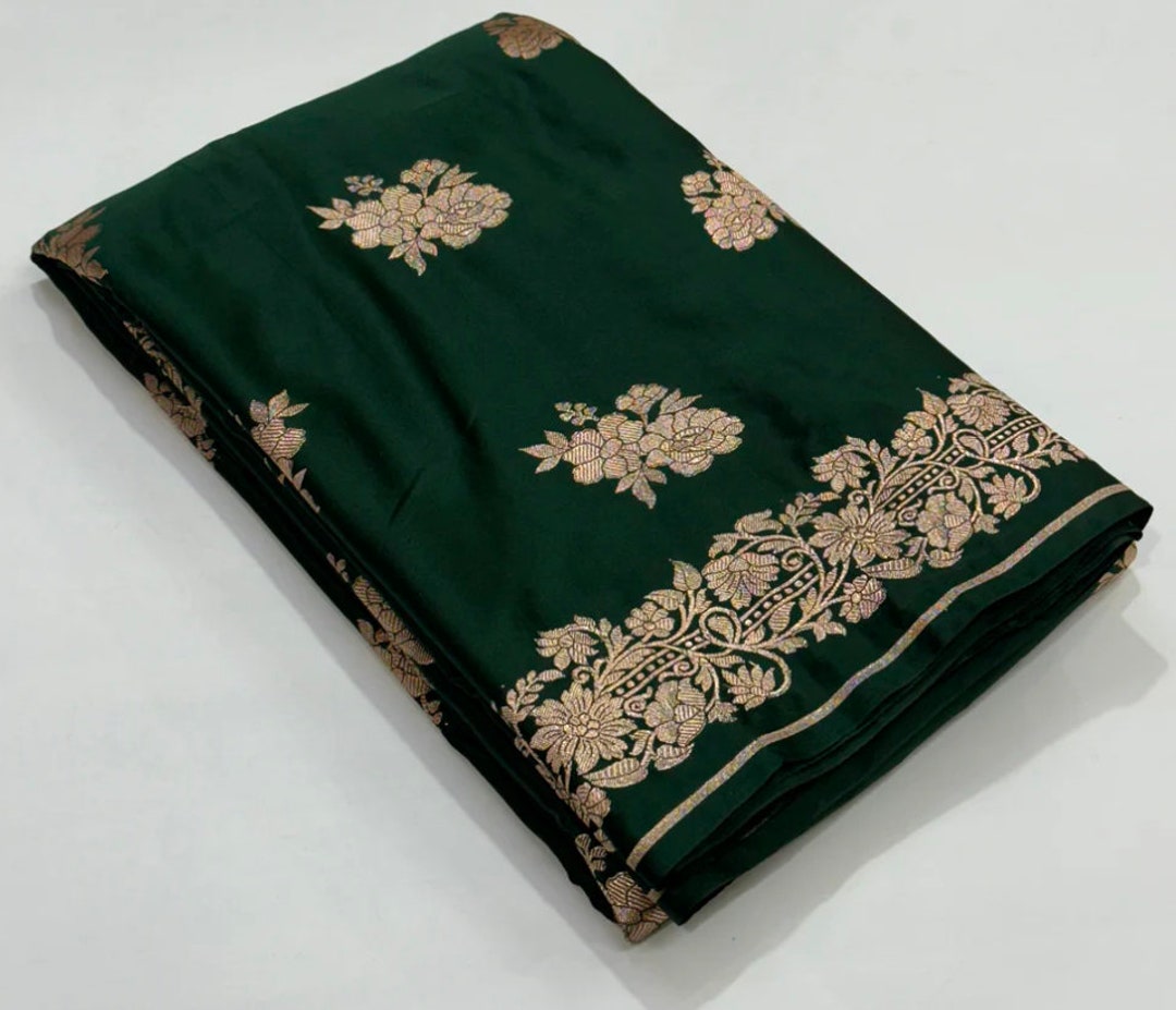 Bottle Green Luxurious Weave Handloom Saree main image 1