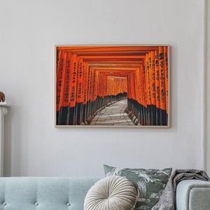 Vintage Painting of Fushimi Inari Shrine Kyoto Travel Poster | Print at home | Wall Art | PRINTABLE Wall Art | Digital Print | Instant Art