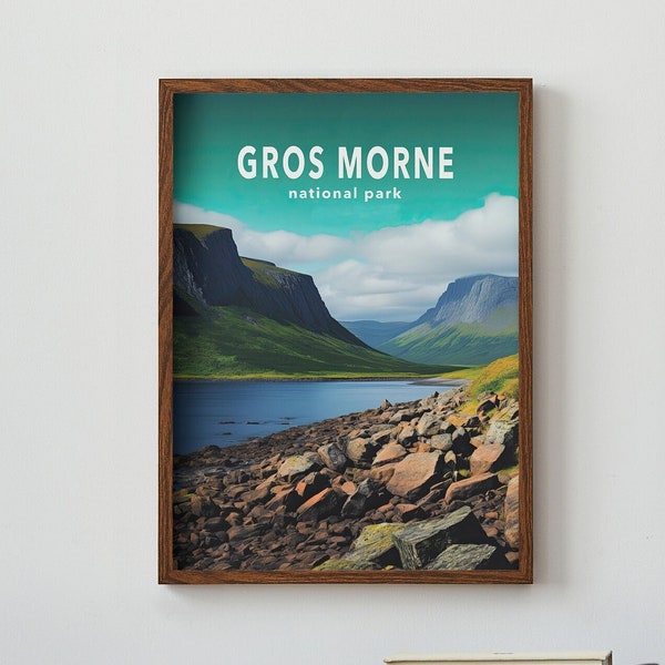 Gros Morne National Park Retro Canada Outdoors Travel Poster | Print at home | Wall Art | PRINTABLE Wall Art | Digital Print | Instant Art