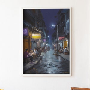 Vietnam Street Food Travel Poster Folk Art Digital Artwork | Print at home | Wall Art | PRINTABLE Wall Art | Digital Print | Instant Art