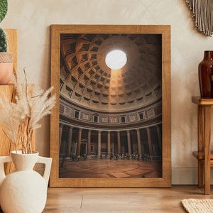 The Pantheon Rome Italy Landmark Print Travel Poster | Print at home | Wall Art | PRINTABLE Wall Art | Digital Print | Instant Art