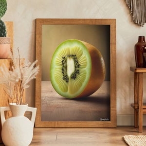 Kiwi Fruit Gemälde Druck Digitale Kunstwerk | Druck zu Hause | Wandkunst | DRUCKBARE Wandkunst | Digitaldruck | Instant Art