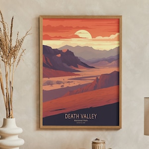 Death Valley National Park Retro California Travel Poster | Print at home | Wall Art | PRINTABLE Wall Art | Digital Print | Instant Art