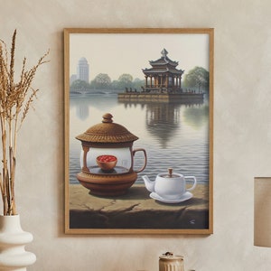 Hanoi no poster de viagens de Vietnam do lago Hoan Kiem Arte digital | Imprima em casa | Arte de parede | Arte de parede IMPRIMÍVEL | Impressão digital | Arte Instantânea