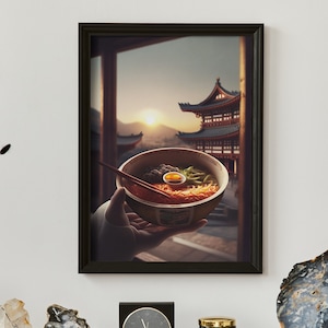 Bibimbap in einem koreanischen Tempel koreanisches Essen Digitales Kunstwerk | Druck zu Hause | Wandkunst | DRUCKBARE Wandkunst | Digitaldruck | Instant Art