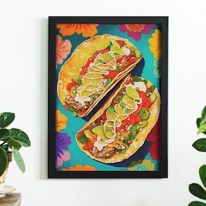 Street Tacos Digital Artwork | Print at home | Wall Art | PRINTABLE Wall Art | Digital Print | Instant Art